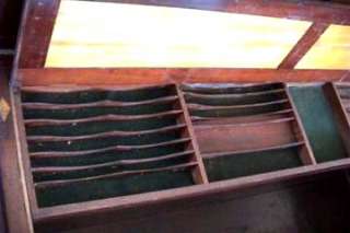 Large Antique Master Carpenter Mahogany Tool Chest  