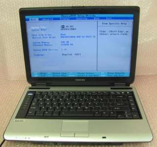 Toshiba Satellite M115 S3094 1.60GHz 512MB Laptop Parts Repair Used 