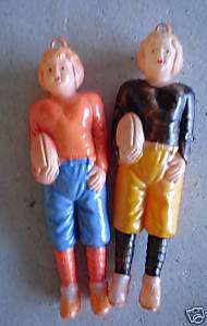 Lot of 2 Vintage Celluloid Football Players #3 and #5  