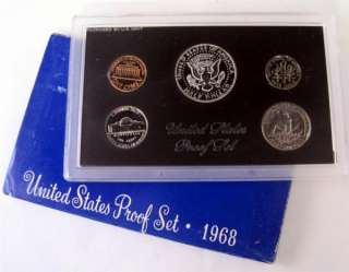 1968 US Proof Set with Original Packaging Silver Half  