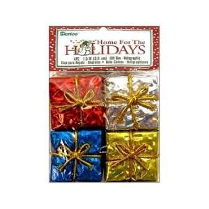   Holiday Decor Gift Box 1.5 Holographic Multi 4pc 