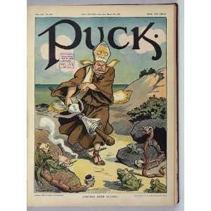 President William H Taft as Saint Patrick,Illustration,Puck,Aldrich 