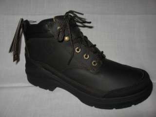 NEW ARIAT BARN YARD LACE Dark Walnut Brown Boots #64633 Mens 9 Shoes 