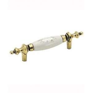   69141 Burnished Brass With White Drawer Pulls: Home Improvement