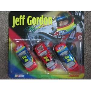  Jeff Gordon 3 Car Set 1:64 Scale Stock Car Collectables 