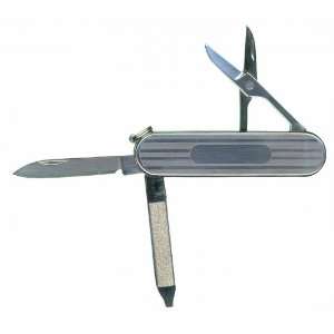  All Silver Gentlemens Knife w/Engravable Plate Sports 