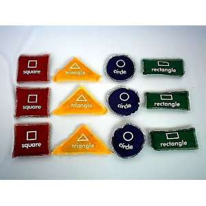   Beanbags   Circle Rectangle Triangle Square   Set of 12: Toys & Games