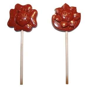  Lollipop Chocolate Mold Flower & Ladybug 45 x 46mm, 4 