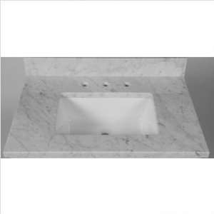   Marble Vanity Top with 8 Centers in White Carrera Size 49 Width