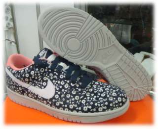 Nike Dunk Low Flowers In Blue White Sneakers Womens 9.5  