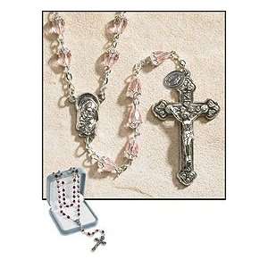  Pink Tears of Mary Rosary 
