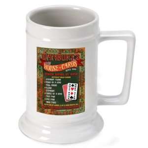 House of Cards Personalized German Beer Stein  Kitchen 