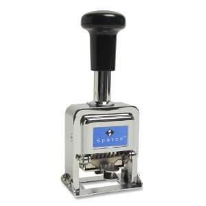   SPR80057   Numbering Machine, 5 Wheels, Chrome/Black: Office Products