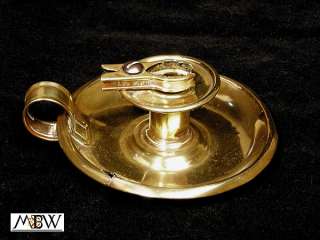 Vintage English Brass Candle Holder W/ Clamp  