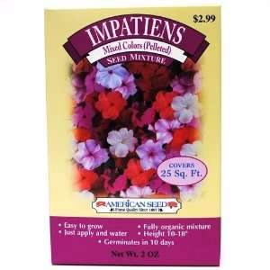  Impatiens Seeds Mix Mixed Colors White Pinks 25 Sq Ft 2 Oz 