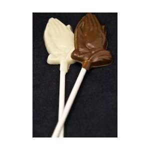 Chocolate Praying Hands Lollipops   Set of 6  Grocery 