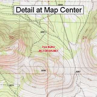  USGS Topographic Quadrangle Map   Fox Butte, Oregon 