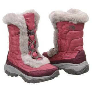 Kids The North Face  Nuptse Fur II Pre/Grd Pop Pink/Gull Grey Shoes 