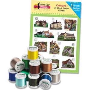 Amazing Designs Embroidery CD Cottages+ Madeira Thread  