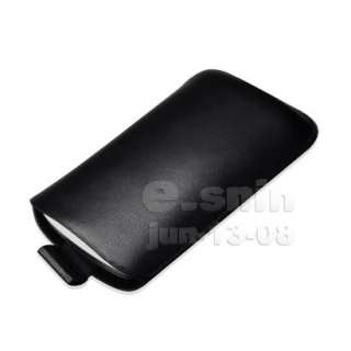 LEATHER CASE NEW PURSE WALLET COVER FOR HTC MAGIC BLACK  