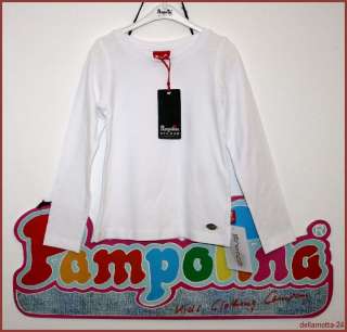 Pampolina Reload Basic langarm Shirt T Shirt uni weiß 104 128 134 140 
