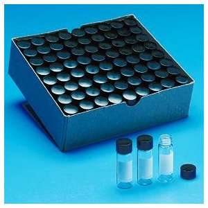 Wheaton Lab File Storage System with Clear Vials with Solid Caps, 4mL 