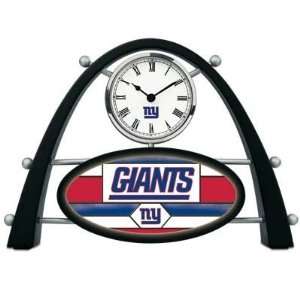    New York Giants Stained Glass Mantel Clock: Sports & Outdoors
