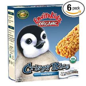   Organic Penguin Fruity Burst Crispy Rice Bar, 6 Count Bars (Pack of 6