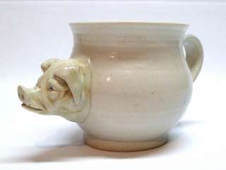 David Keyes FUNK Studio Pottery Figural Mug with Pig Head   Northwest 