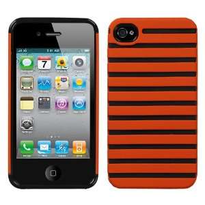 Carrot Orange/Black Railing Fusion Protector Faceplate Cover For APPLE 