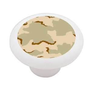 US Army Camoflage 3 Color Desert Pattern Decorative High Gloss Ceramic 