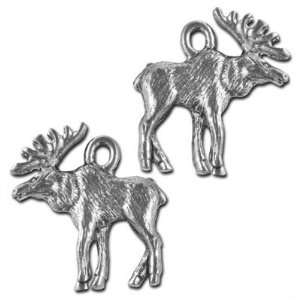  19mm Standing Moose Pewter Charm Arts, Crafts & Sewing