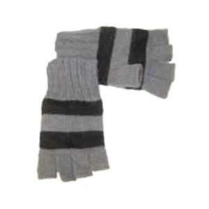com Fingerless Gloves W/ Stripes And Fleece Lining Gray Adult Health 