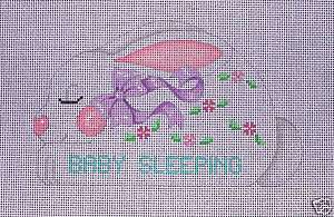 Carol Dupree Baby Sleeping Bunny Needlepoint Canvas  
