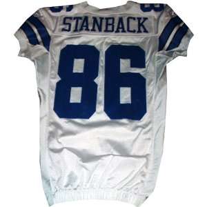 com Isaiah Stanback #85 2007 Cowboys Game Used White Jersey (Size 46 