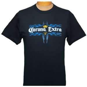  Size Medium Corona Extra Tribal Navy Blue S/S T shirt 