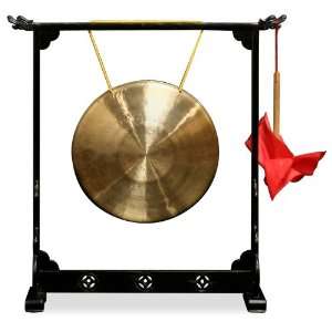  Brass Gong With Dragon Stand