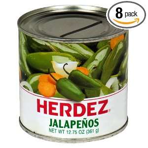 Herdez Peppers, Jalapenos, Whole, 12.7500 ounces (Pack of8)