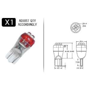  RED 4 point 194 style LED replacement bulb: Automotive