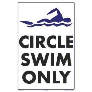  Circle Swim Only Sign 7054Ws1218E Patio, Lawn & Garden