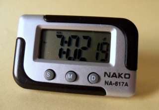 LCD Autouhr Stoppuhr + Datum quartz car clock NA 617A  