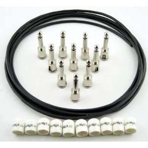  George Ls Black Cable Kit White Caps Musical Instruments