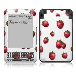   Kindle 3 (with 6 inch display)   Strawberries on White by WraptorSkinz