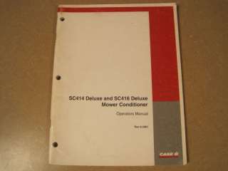 Case International SC414 SC416 mower conditioner manual  