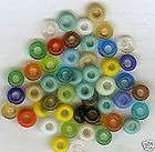 DONUT SAUCER SPACERS GLASS BEADS/MIX COLORS   7X3mm