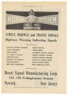 1925 Horni Street Highway Traffic Signals Print Ad  
