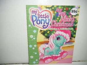 new my little pony a very minty christmas coloring book  