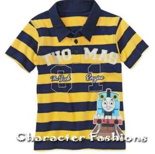   THE TRAIN Polo Shirt Tee Size 18 24 Months 3T 4T 5T TANK ENGINE  