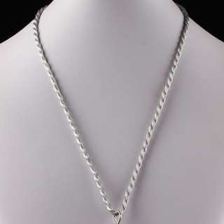 18L Silver Gray Rope S Weave Necklace Fit Pandent 50X  
