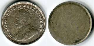 Nice Newfoundland 5 Cents Error Coin  George V  Canada   